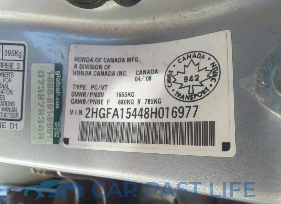 2HGFA15448H016977# 9