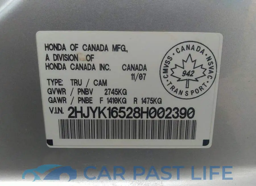 2HJYK16528H002390# 9