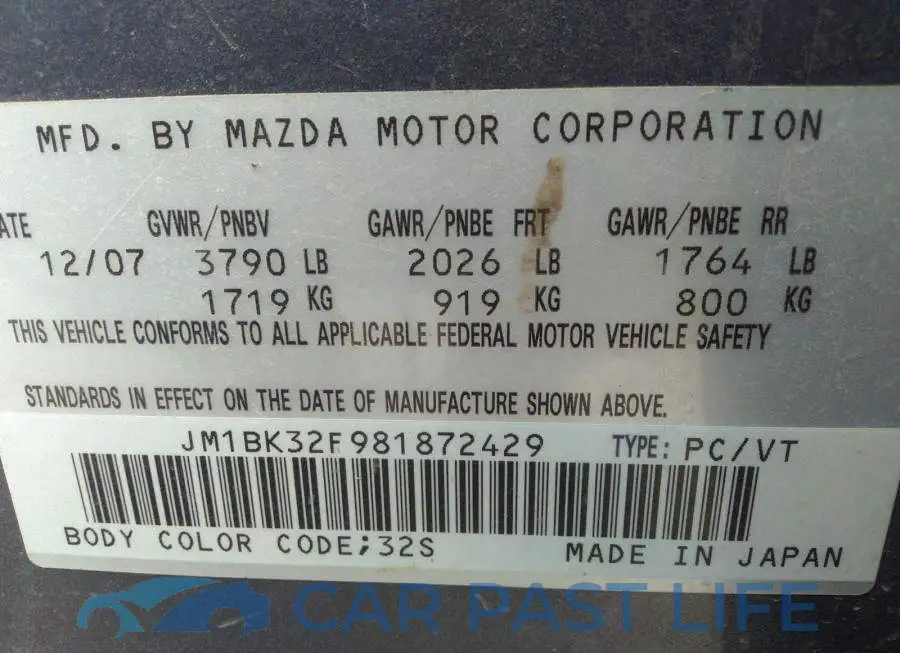 JM1BK32F981872429# 9