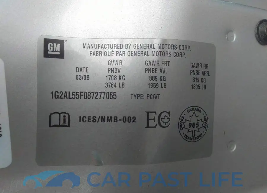 1G2AL55F087277065# 9