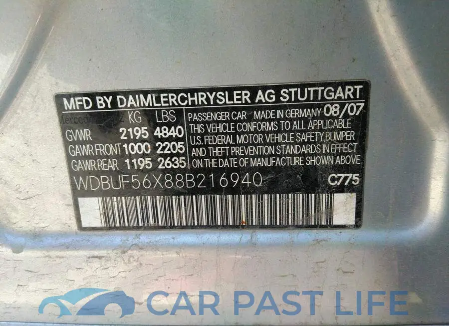 WDBUF56X88B216940# 9