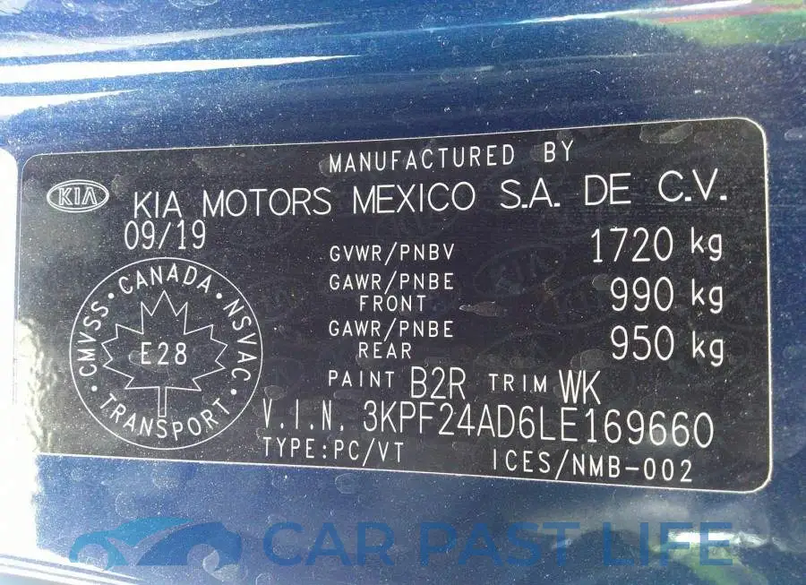 3KPF24AD6LE169660# 9