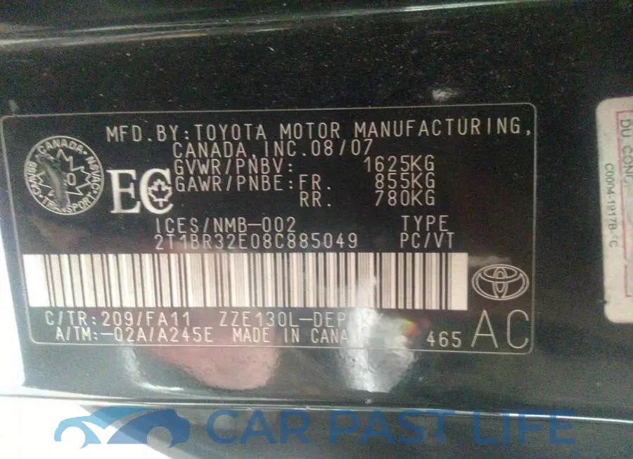 2T1BR32E08C885049# 9