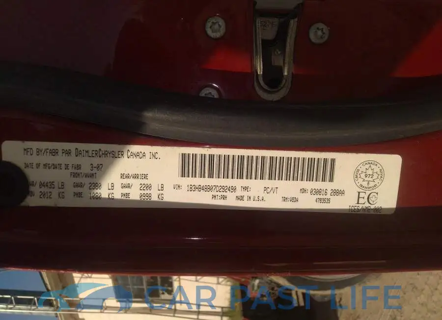 1B3HB48B07D292490# 9