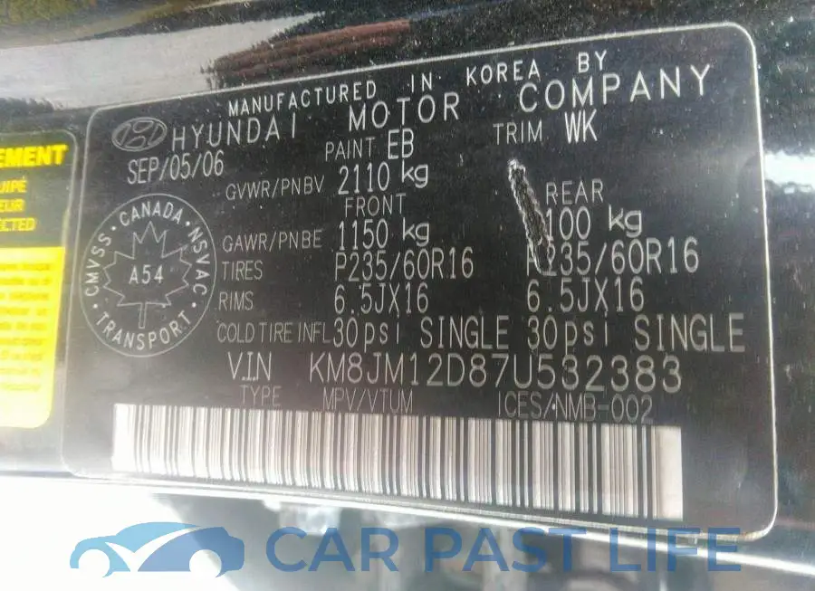 KM8JM12D87U532383# 9