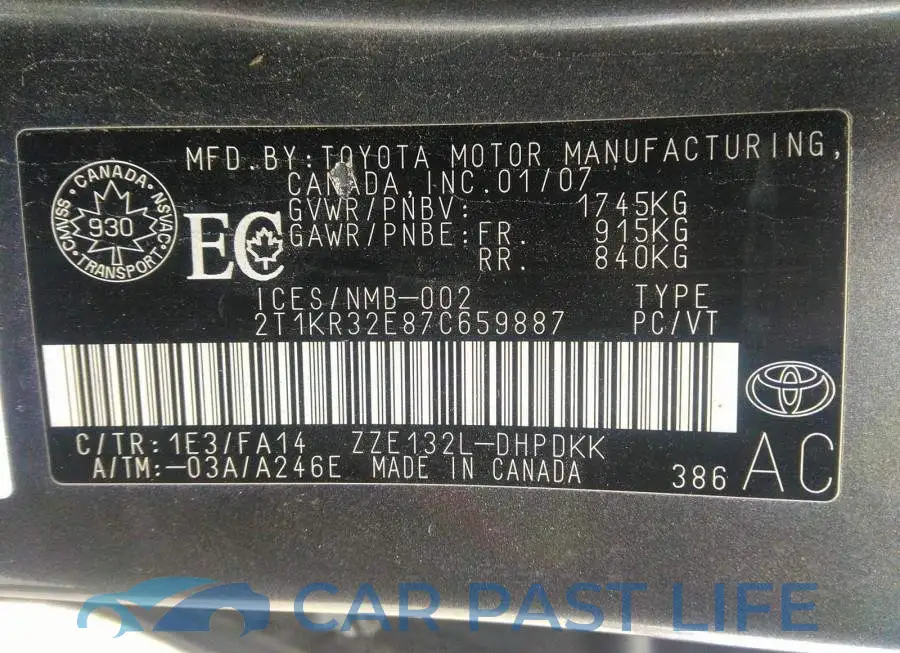 2T1KR32E87C659887# 9