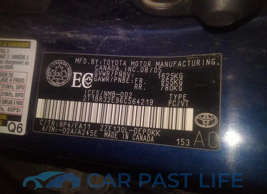 2T1BR32E96C564219# 9