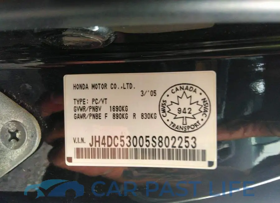 JH4DC53005S802253# 9