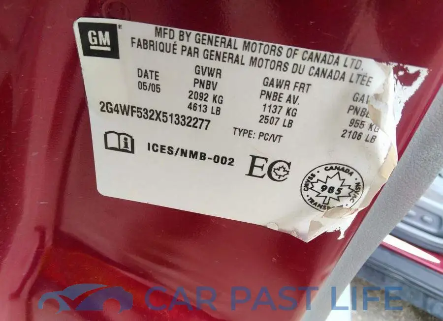 2G4WF532X51332277# 9