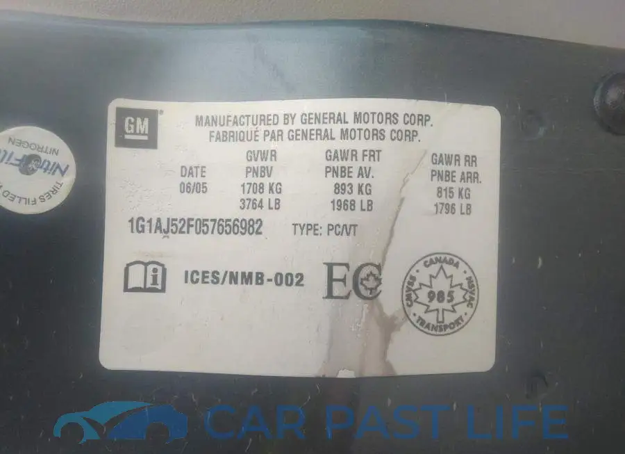 1G1AJ52F057656982# 9