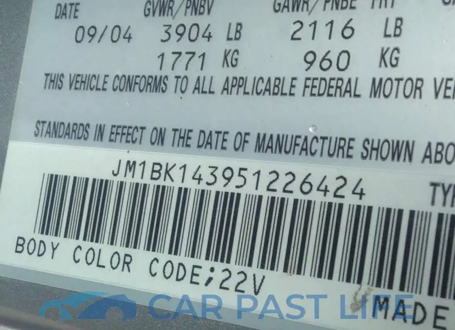 JM1BK143951226424# 9