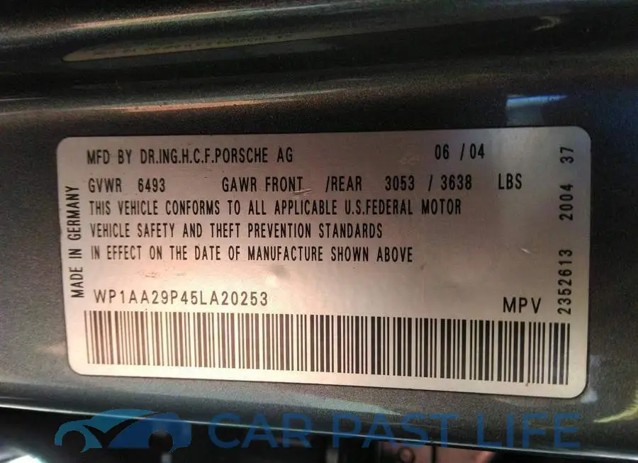 WP1AA29P45LA20253# 9
