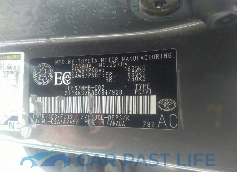 2T1BR32E95C847928# 9