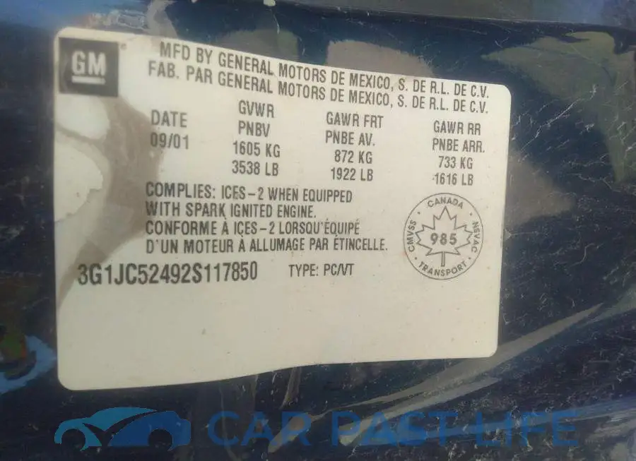 3G1JC52492S117850# 9