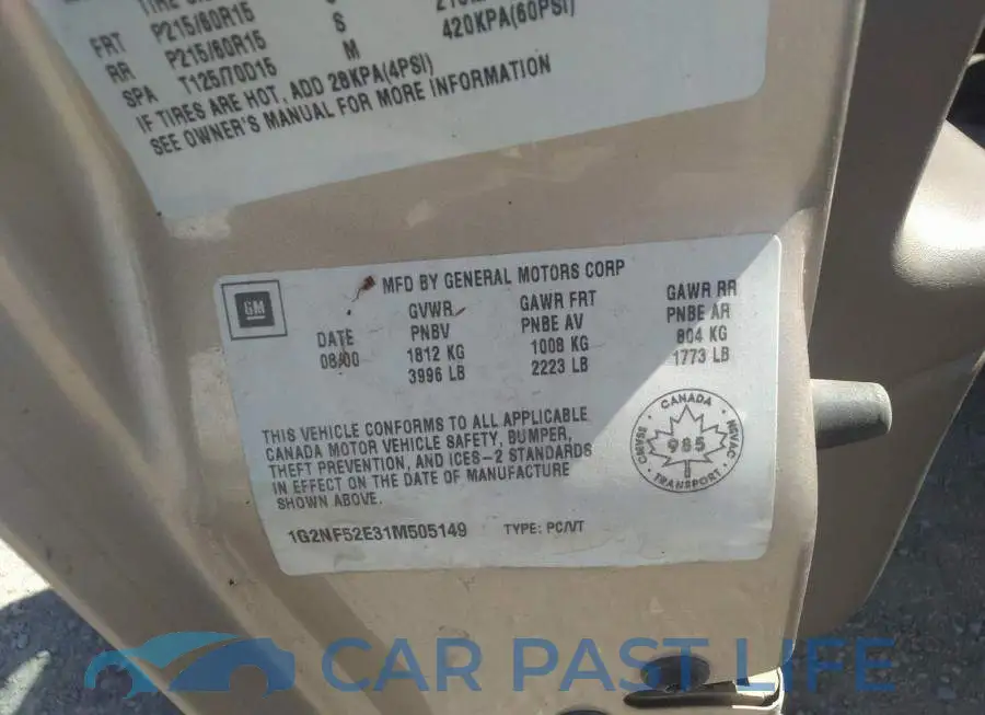 1G2NF52E31M505149# 9