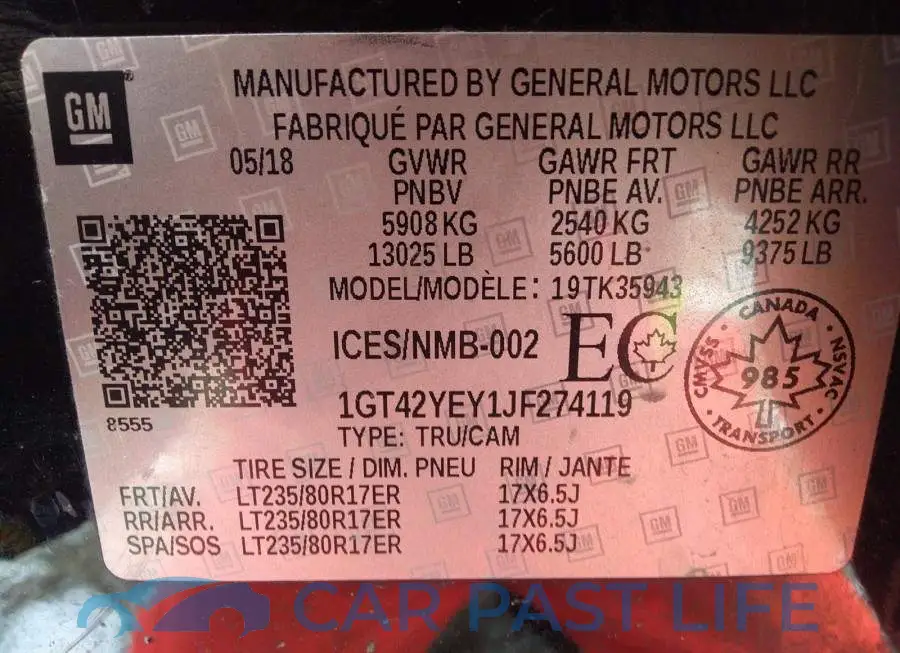 1GT42YEY1JF274119# 9