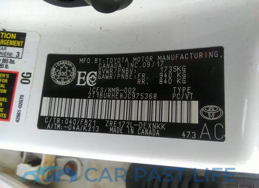 2T1BURHE8JC975368# 9