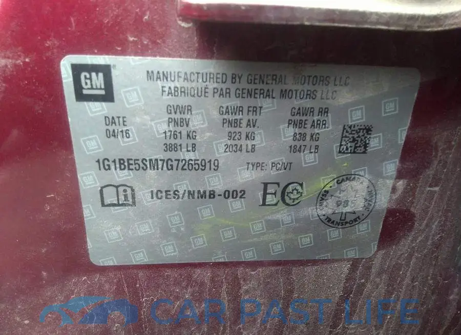 1G1BE5SM7G7265919# 9