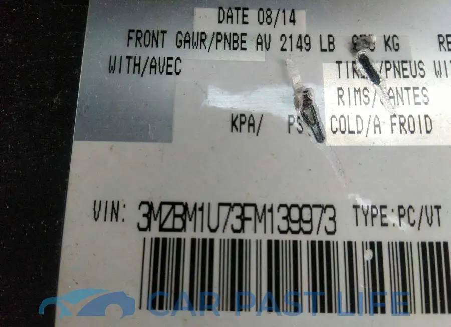 3MZBM1U73FM139973# 9