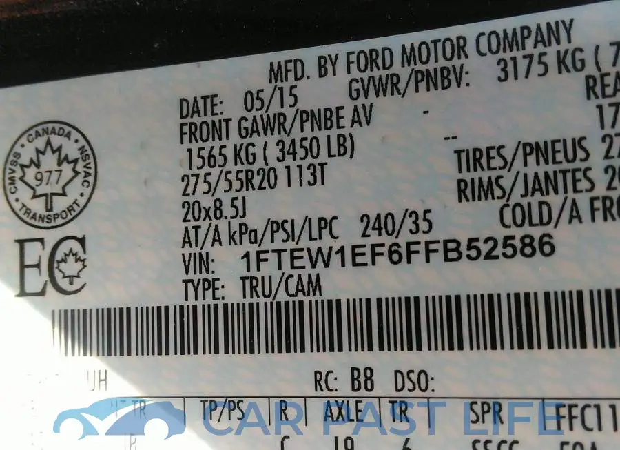 1FTEW1EF6FFB52586# 9