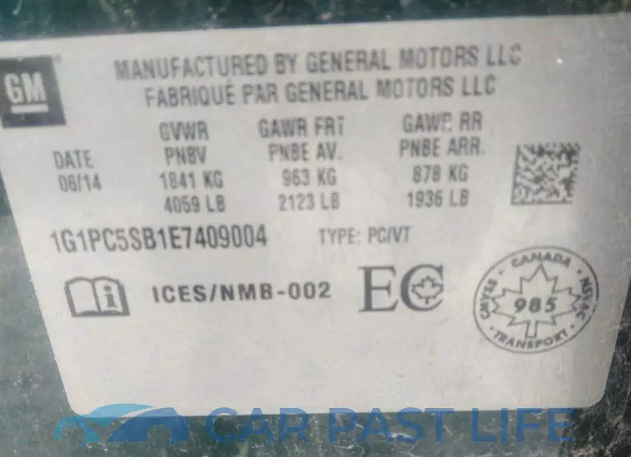 1G1PC5SB1E7409004# 9