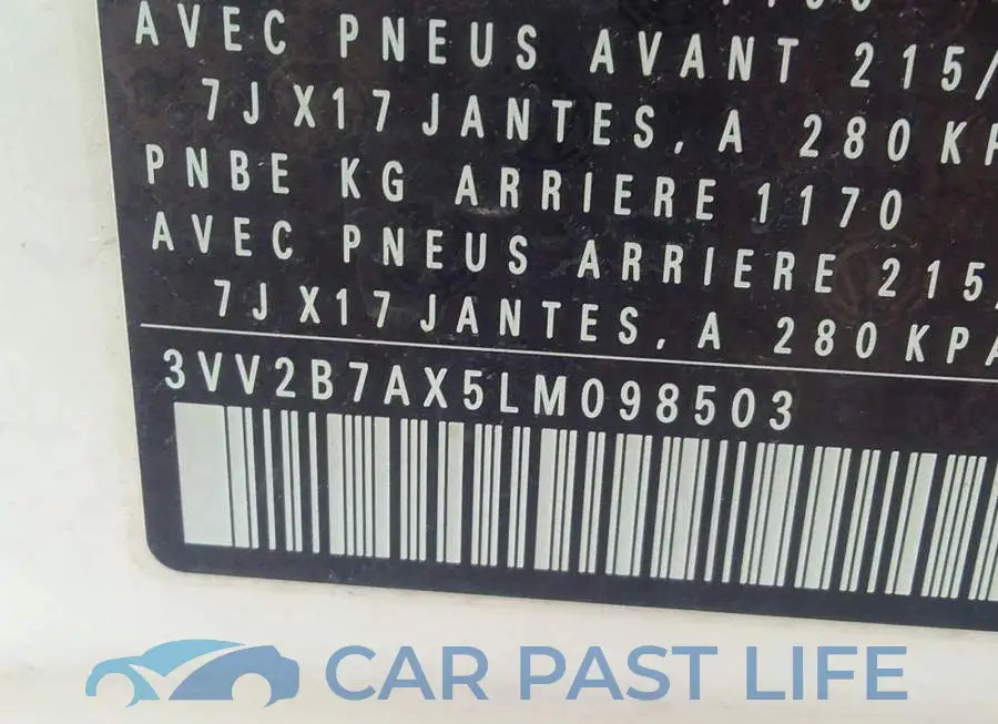3VV2B7AX5LM098503# 9