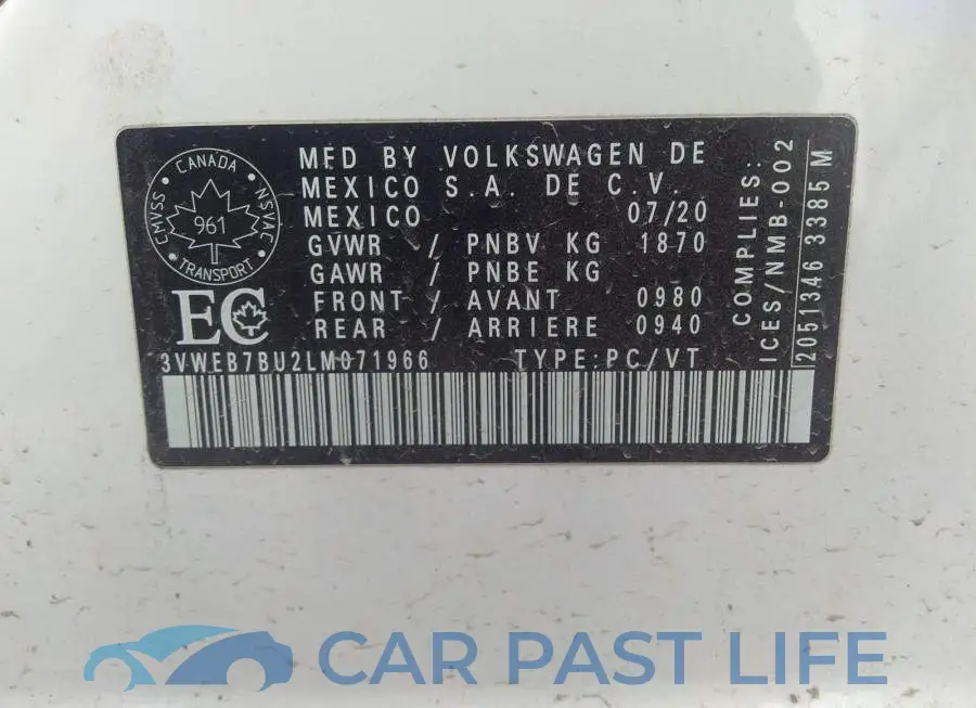 3VWEB7BU2LM071966# 9