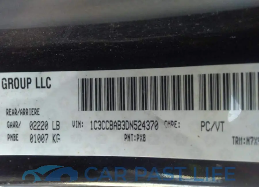 1C3CCBAB3DN524370# 9