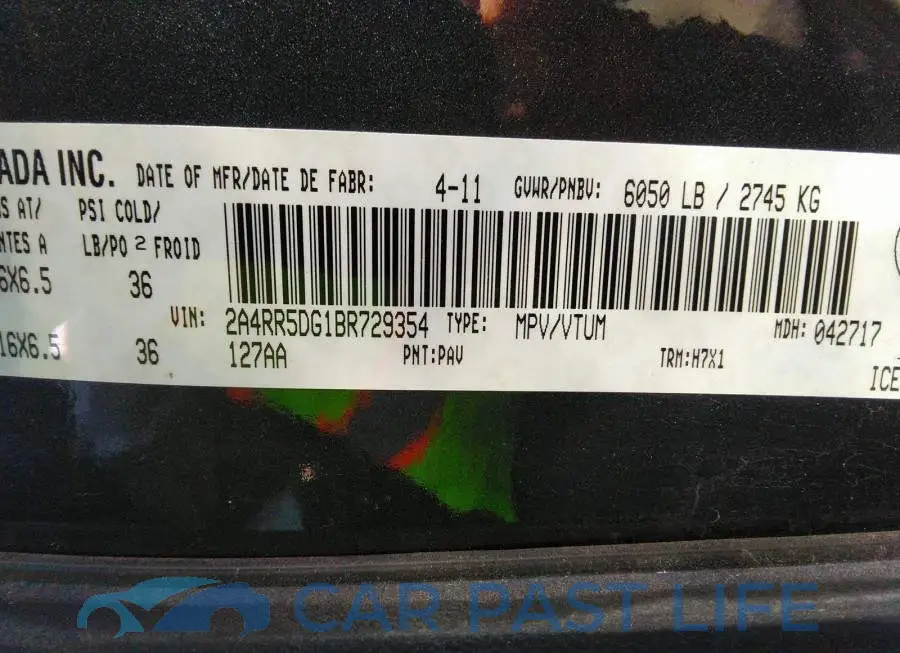 2A4RR5DG1BR729354# 9