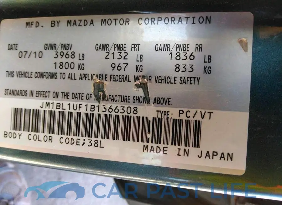 JM1BL1UF1B1366308# 9