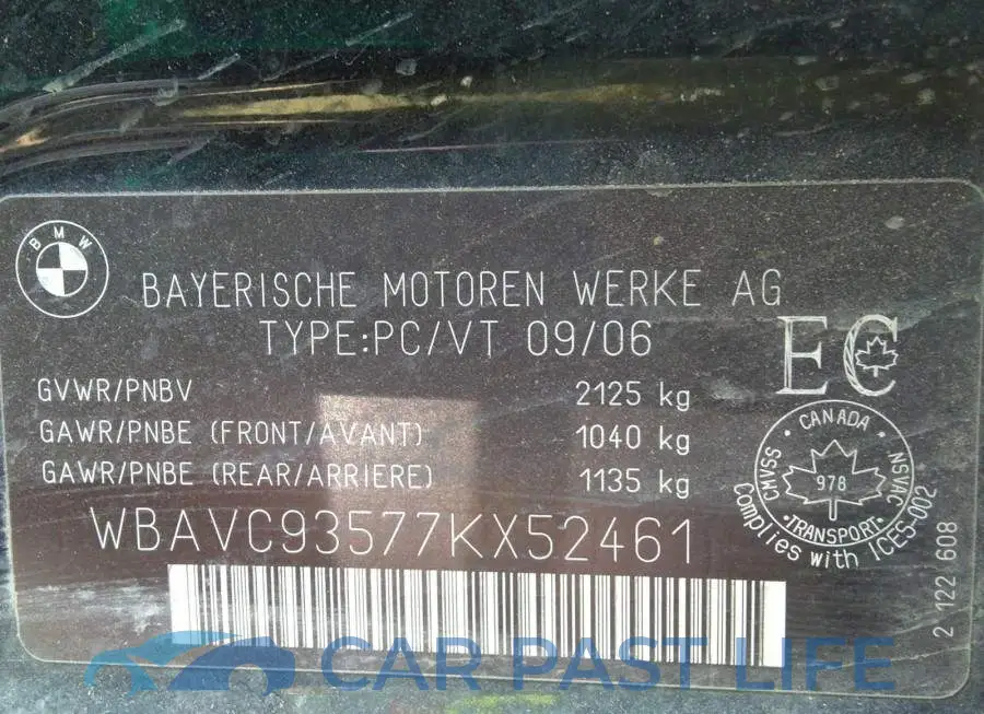WBAVC93577KX52461# 9
