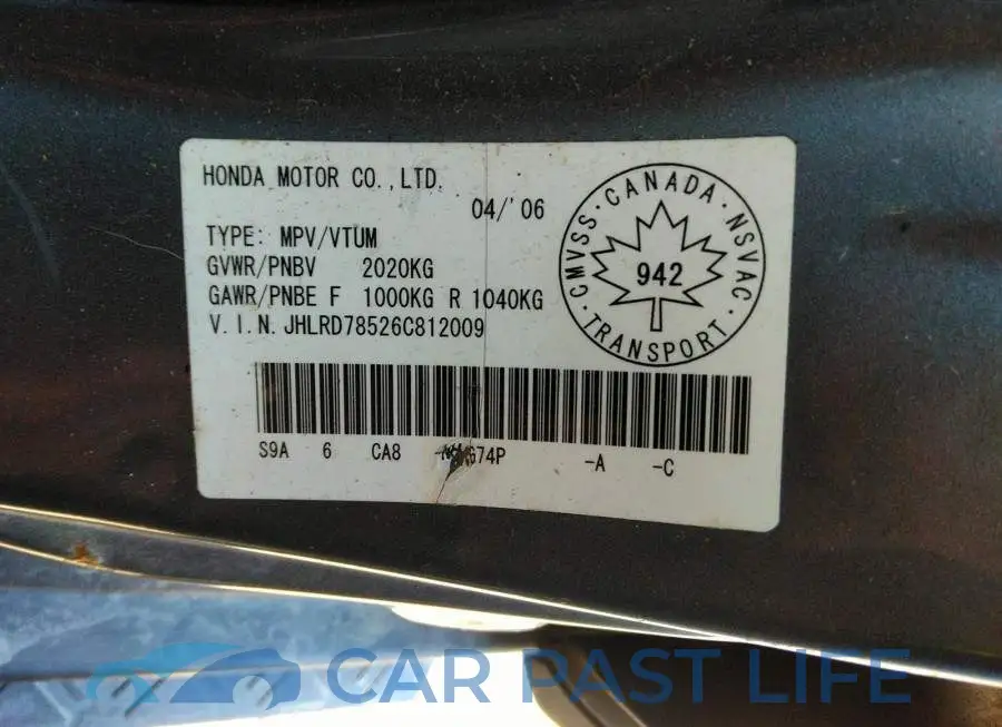 JHLRD78526C812009# 9