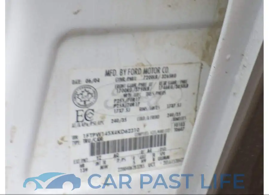 1FTPW145X4KD62310# 9