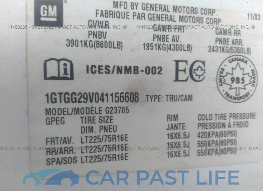 1GTGG29V041156608# 9