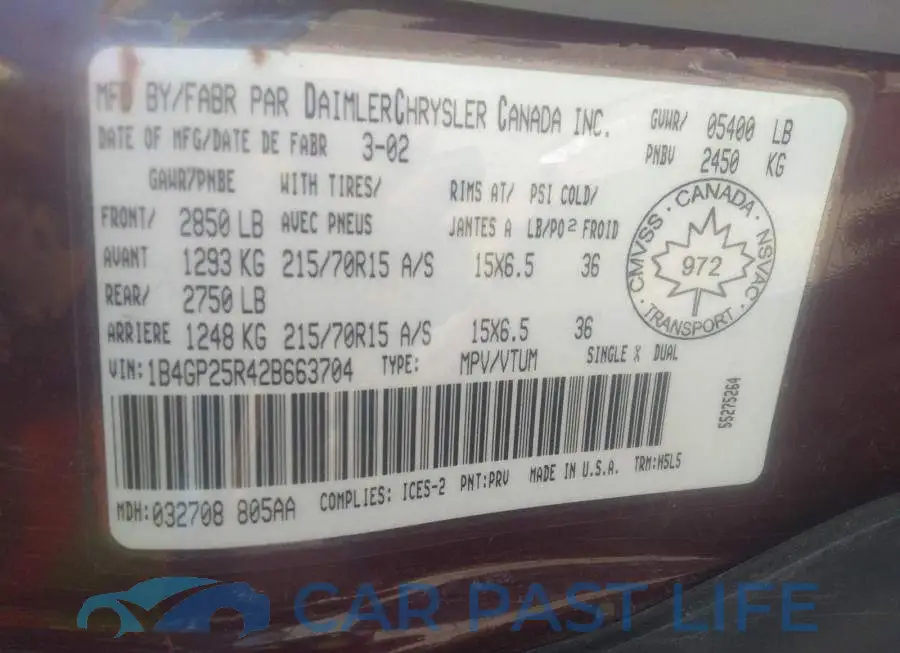 1B4GP25R42B663704# 9