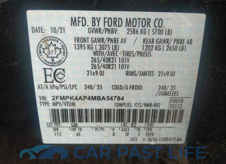 2FMPK4AP4MBA54784# 9