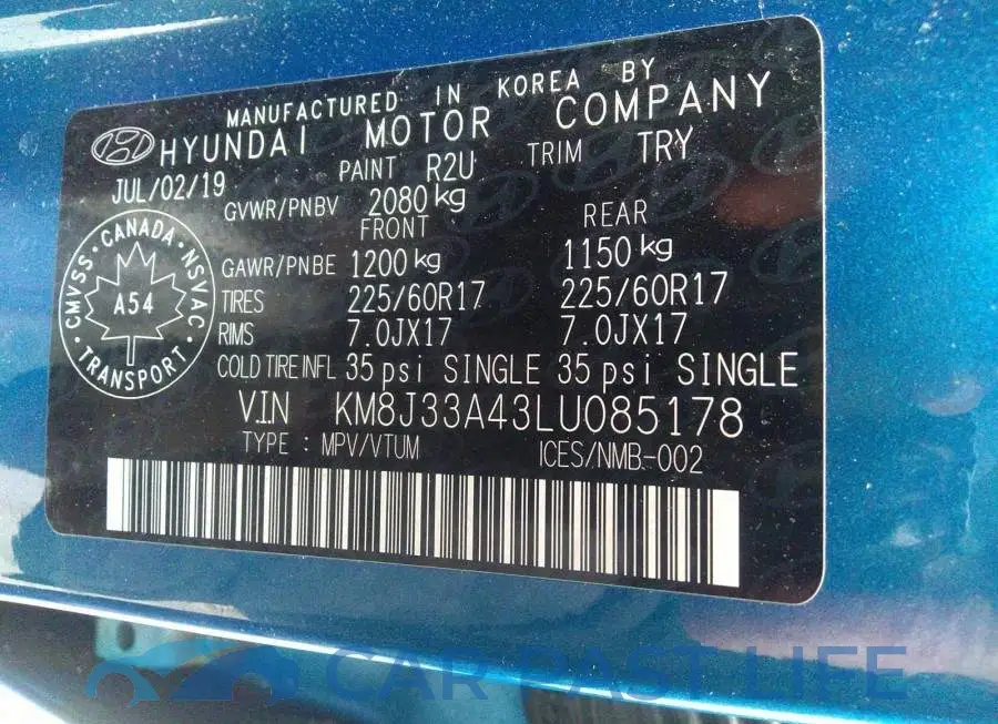 KM8J33A43LU085178# 9