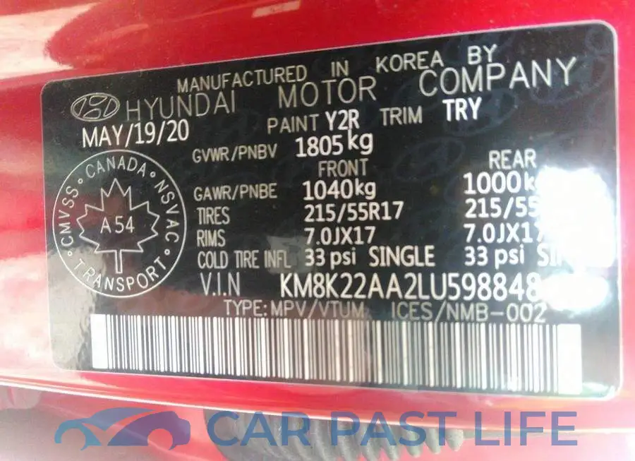 KM8K22AA2LU598848# 9