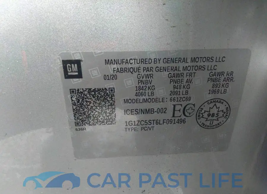 1G1ZC5ST6LF091496# 9