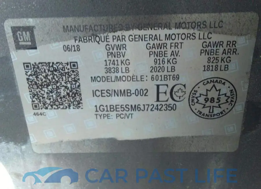 1G1BE5SM6J7242350# 9