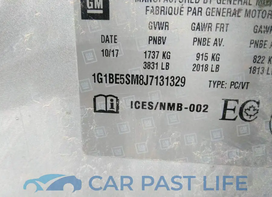 1G1BE5SM8J7131329# 9