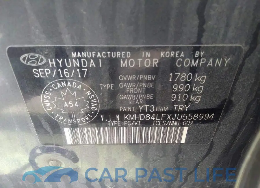 KMHD84LFXJU558994# 9