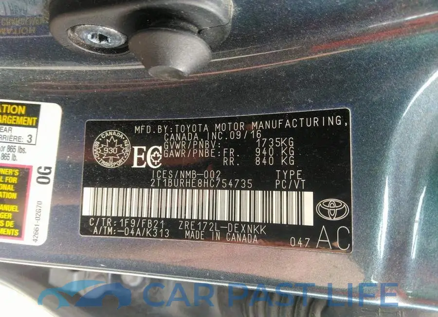 2T1BURHE8HC754735# 9