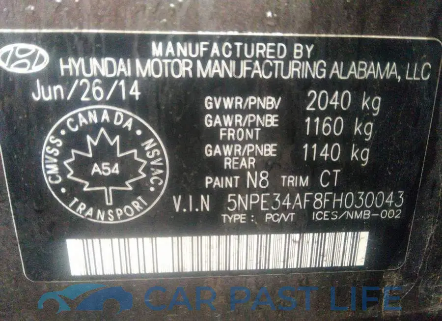 5NPE34AF8FH030043# 9