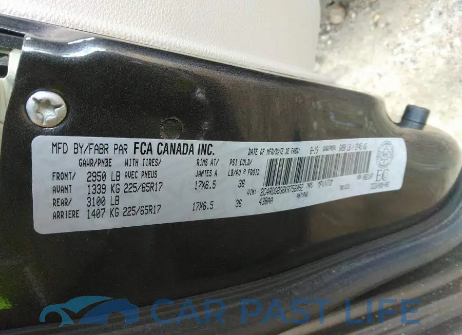 2C4RDGBG6KR756052# 9