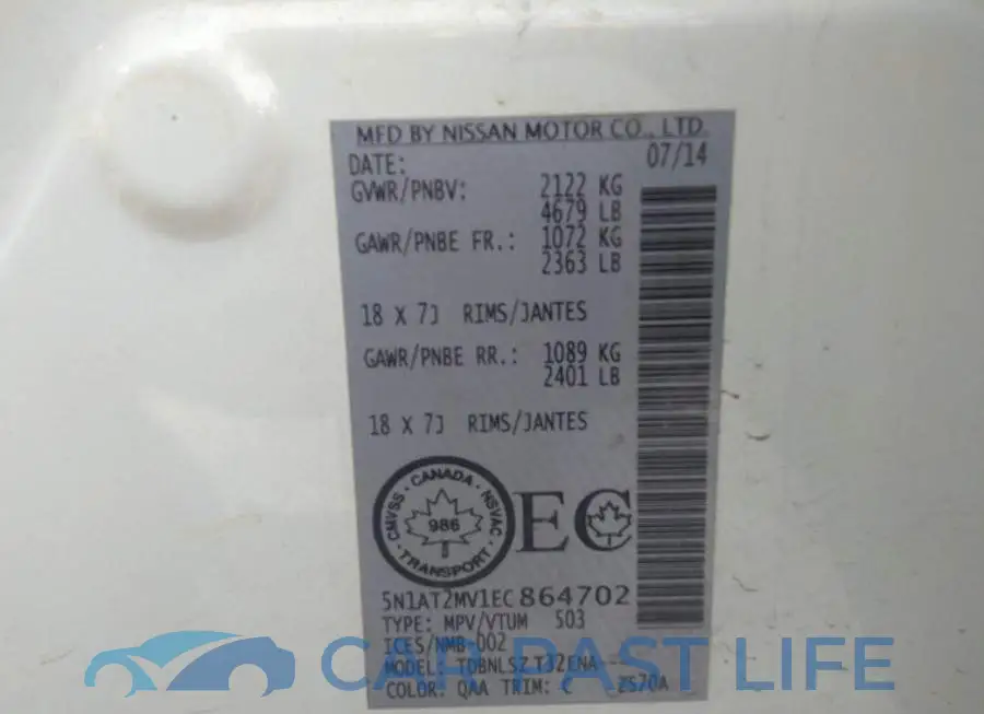 5N1AT2MV1EC864702# 9