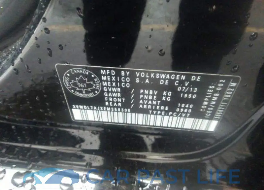 3VWDL7AJXEM356305# 10