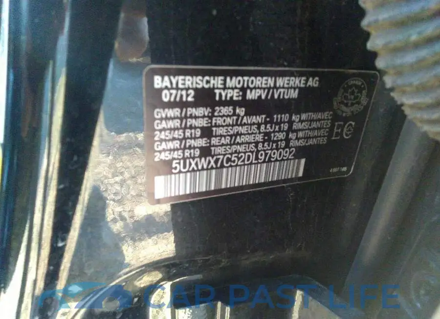 5UXWX7C52DL979092# 9
