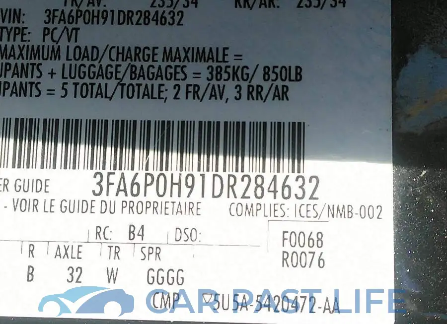 3FA6P0H91DR284632# 9