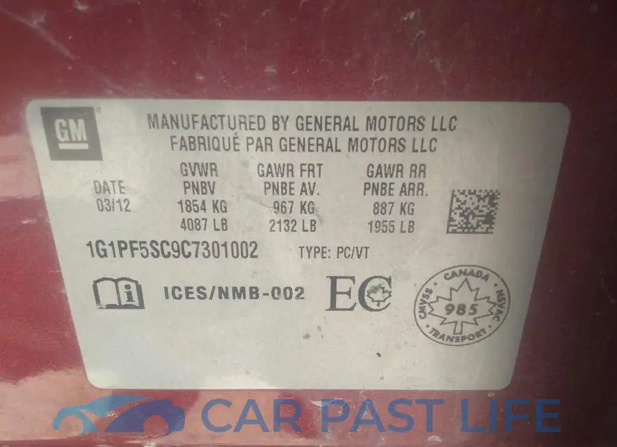 1G1PF5SC9C7301002# 9